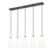 Z-Lite Farrell 5 Light Linear Chandelier, 6in. W x 11in. H, Matte Black 3043P6-5L-MB - alternate 1